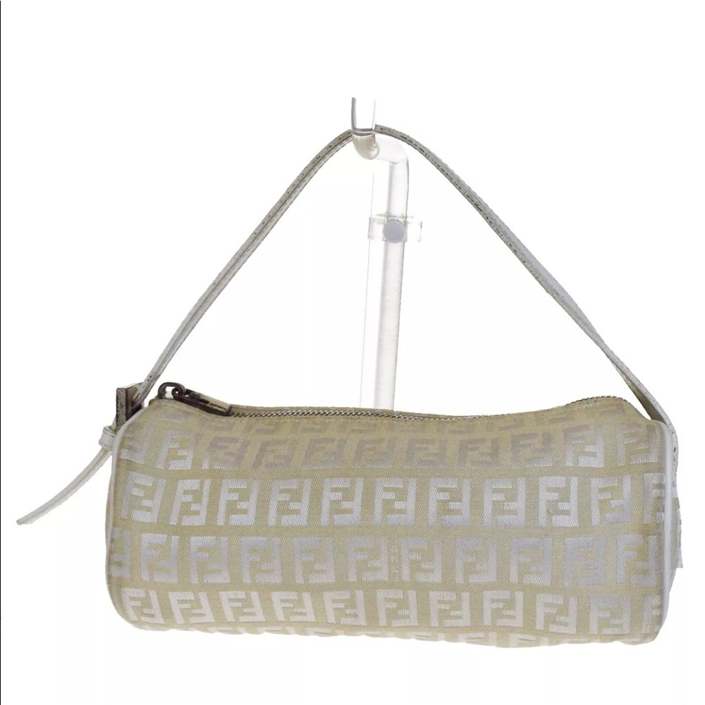 Cream fendi shoulder bag